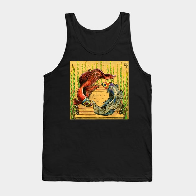 Betta Luchadores Tank Top by mikeskki